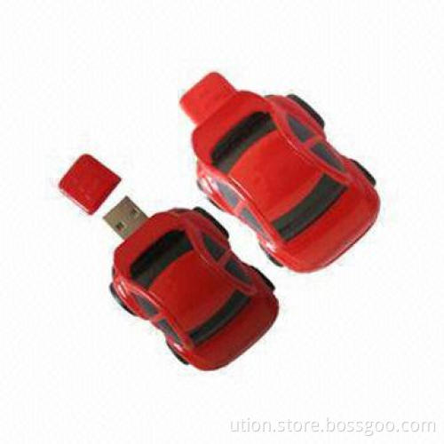 Plastic Car USB Flash Drives with 1 to 32GB Capacity and 7Mbps Writing Speed